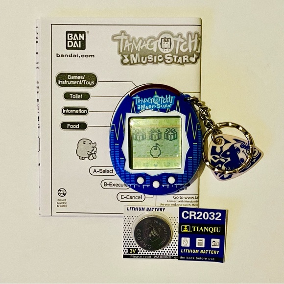 ✨ Tamagotchi Connection V6 2004 Original Music Star Bar Frequency Electric Blue - Picture 2 of 11